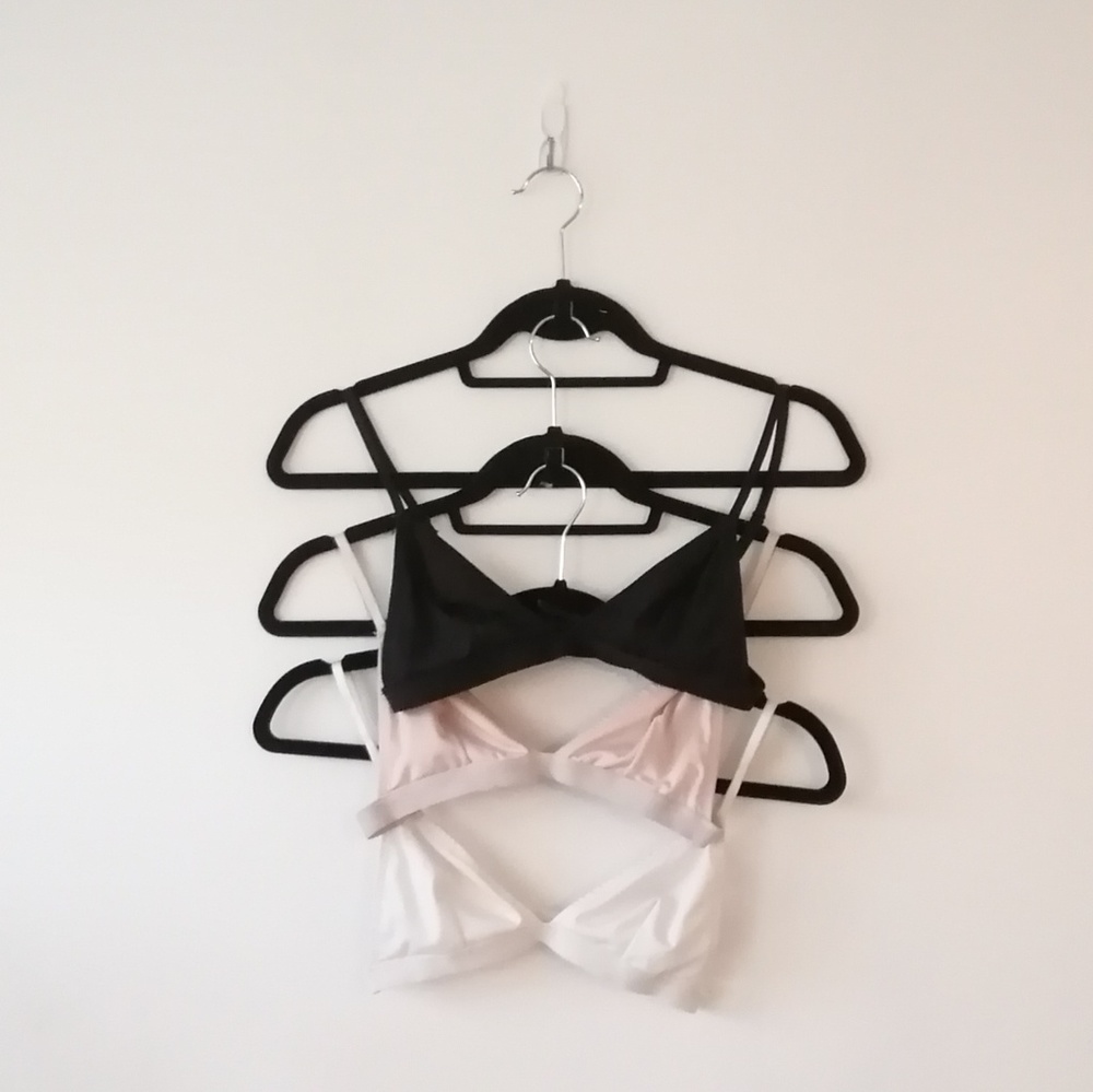 Three piece triangle bralette set